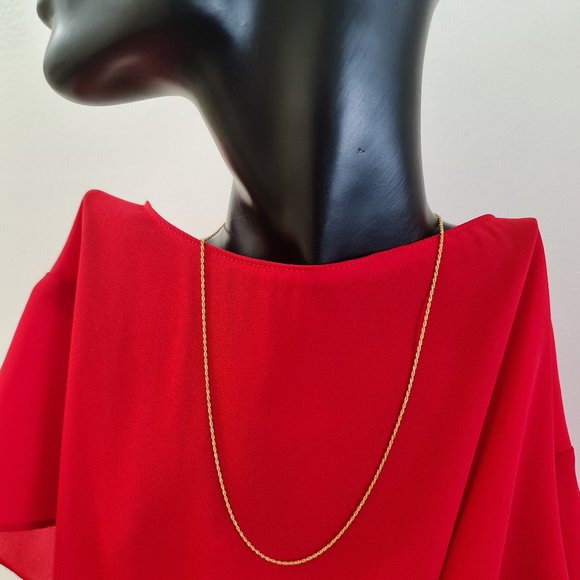 Twisted gold necklace 18k - Picture 13 of 14